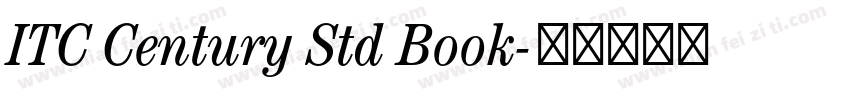 ITC Century Std Book字体转换